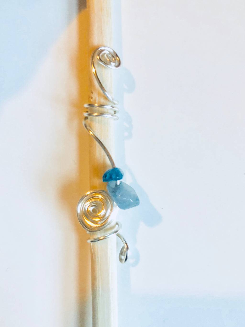 Blue Quartz Spiral -  Silver Loc Jewelry | Blue Loc Bead