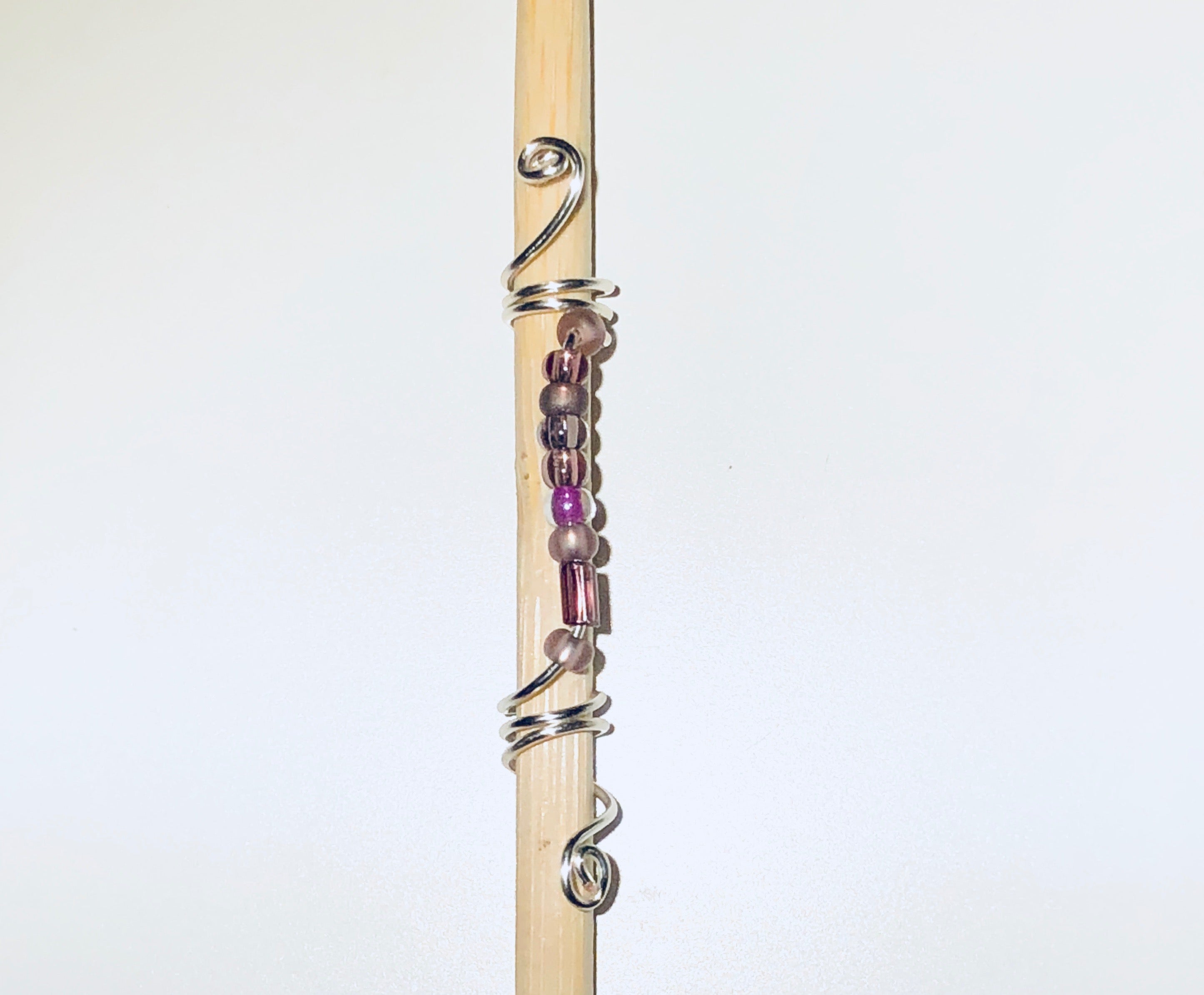 Purple and Silver Loc Jewelry Set