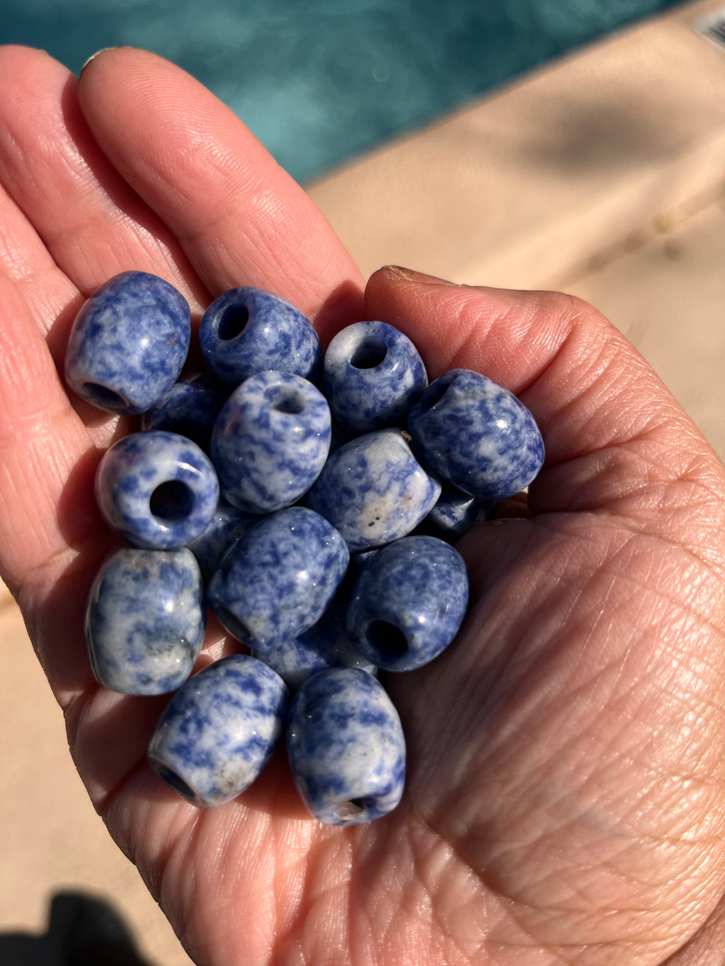 Large Blue Soladite Loc Bead