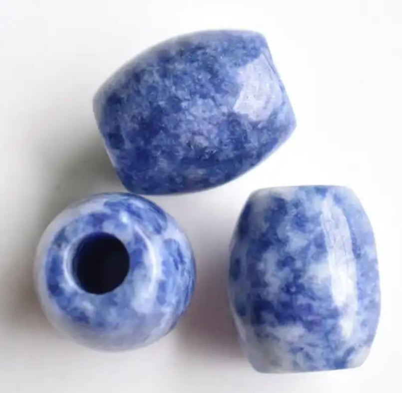 Large Blue Soladite Loc Bead