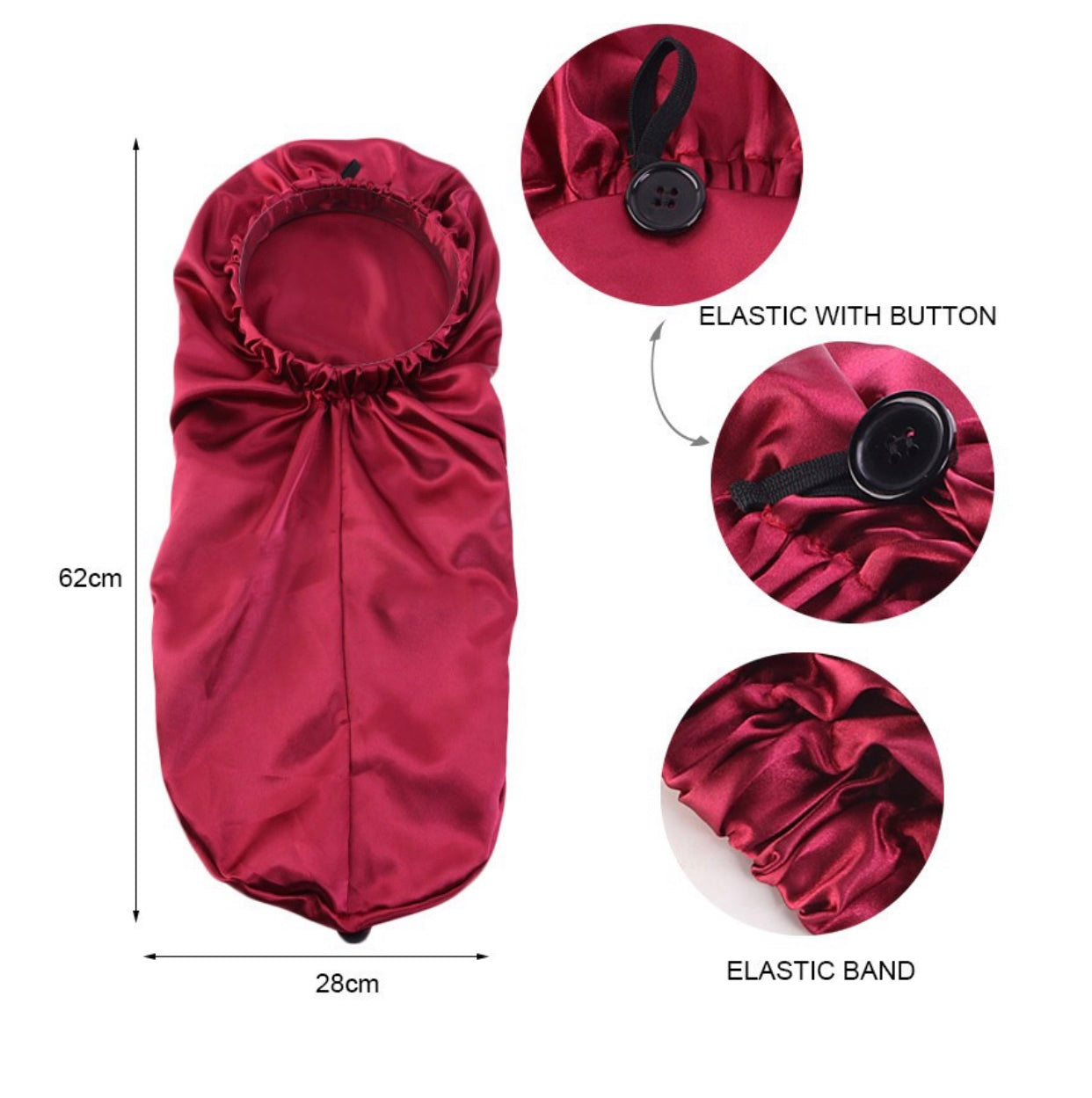 Satin-Edged Adjustable Sleep Bonnet